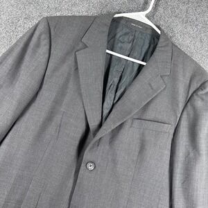 Emporio Armani Blazer Mens 44R Grey Virgin Wool Cashmere Suit Jacket Italy
